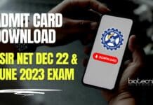 CSIR 2023 Admit Card